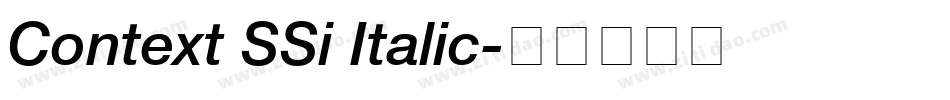 Context SSi Italic字体转换